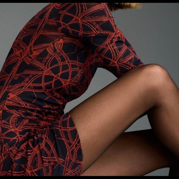 NWOT Zara Ruched Front Dress - Picture 2 of 3